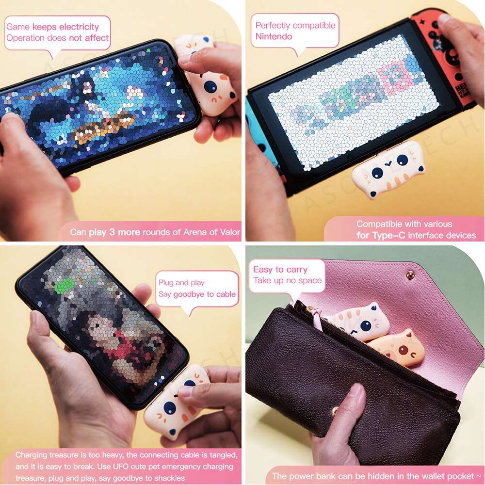 Cute Cat Portable Mini Power Bank - Shopium Electronics